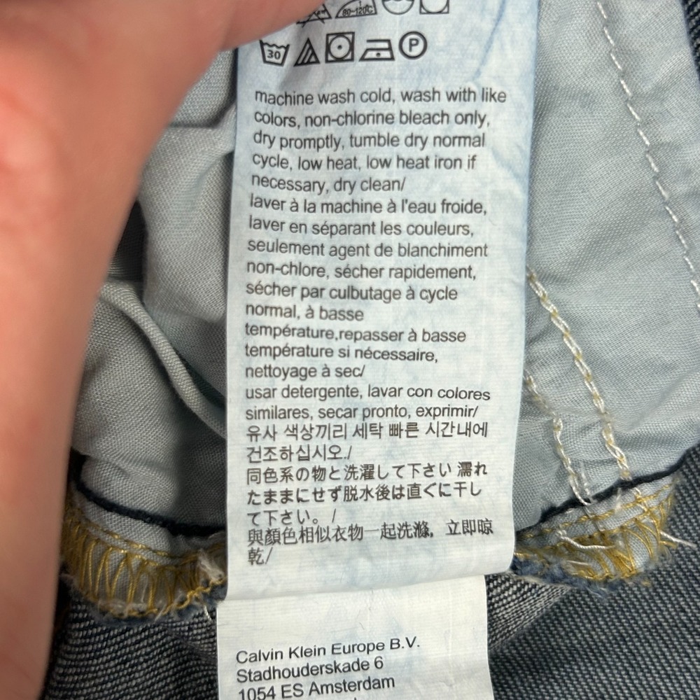 Calvin Klein Jeans Bermuda Shorts Womens 12 Blue Denim Stretch Cotton Mid Rise - Picture 10 of 15